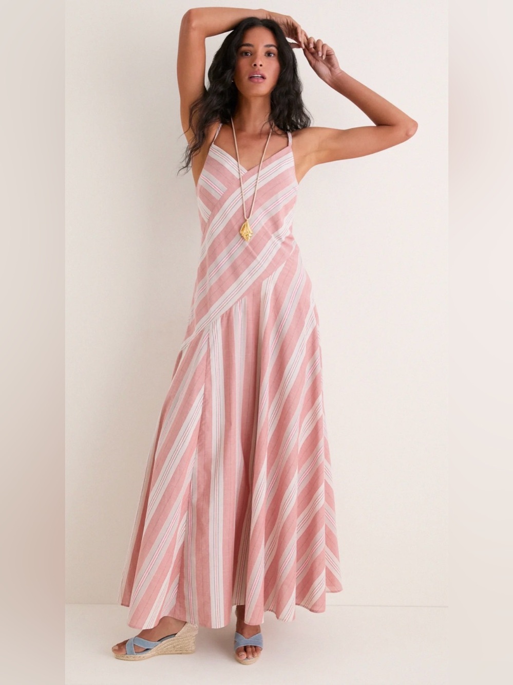 Tuckernuck Florentia Maxi Dress Sicilian Stripe Cotton Size S NWT